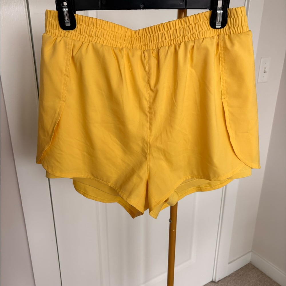 Girlfriend Collective Bright Yellow Athletic Shorts